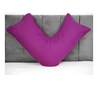 (Polycotton V Pillowcase (Aubergine)) V Pillowcases Covers Polycotton Back Neck Maternity Support V Cushion Cases Only