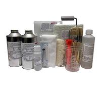 Polycraft 2Kg Fibreglass Repair Kit. Resin, Mat & Tools (White)