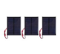 Polycrystalline Silicon Solar Panel Cell, DC4V 150mA, 3pcs with 30cm Cable - High Conversion Efficiency, Durable Design, Ideal for DIY and Science Projects