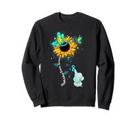 Polycystic Kidney Disease Awareness Sunflower Elephant Sweatshirt