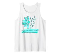 Polycystic Kidney Disease Awareness Support Teal Ribbons Tank Top