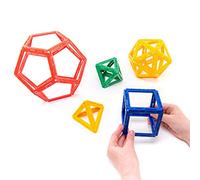 Polydron Frameworks Platonic Solids Set - Shape Maths Learning Toys - Educational Construction Resource - Age 6 + - 50 Pieces