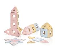 Polydron Kindermag Starter Set - Pastel Coloured Magnetic Learning Tiles - Educational Construction Building Blocks Toy - 48 Pieces - 12 months +