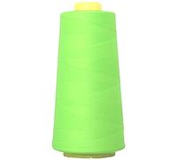 OVERLOCKING Thread - Polyester - Sewing Thread - 4 x 5000 Meters (5468 Yard) Cones - (Fluorescent Green)