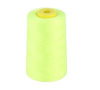 Polyester All Purpose Polyester Sewing Thread 40S/2-4 x 5000 Meters (5468 Yard) Cones 4 Large Cones for Sewing, Quilting, Piecing, Stitch, Serger and Overlock (Fluorescent Yellow)