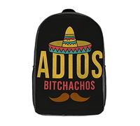 Polyester Backpack Mexico Latinos Hispanic Travel Bag Durable Daypack for Hiking, Work, Travel, 42X32X14Cm