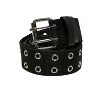 Urban Classics Polyester Eyelet Belt, Black/Silver, L/XL