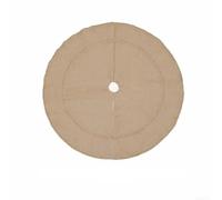 Polyester Burlap Christmas Tree Skirt with Double Layered Style, Suitable for Different Tree Sizes, Provides Rustic Charm and Depth to Holiday Decor (36-inch)