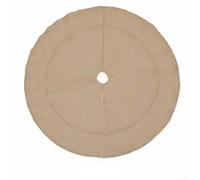 Polyester Burlap Christmas Tree Skirt with Double Layered Style, Suitable for Different Tree Sizes, Provides Rustic Charm and Depth to Holiday Decor (48-inch)