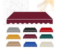Polyester Canopy Cover, Retractable Awning Replacement Fabric | Heavy Duty Waterproof Sunshade Canopy with Valance, for Deck Porch Window Outdoor Garden Canopy(Burgundy,19.7ftx11.5ft)