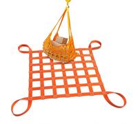 Polyester Cargo Lifting Net And Safety Protection Bungee Cargo Net For Port Freight Construction Material Handling (1.5 X 1.5M/Mesh 10cm/Load 2.5t)