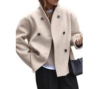 Polyester Casual for Blazer Regular Fit Solid Color Style Polyester | Double breasted front, functional pockets, long sleeves, solid color design, regular fit cut
