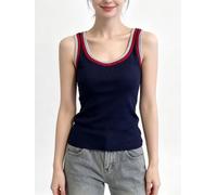 Polyester Color Block Vest for top for Women Regular Fit Polyester | Vibrant color block design, sleeveless , perfect for summer casual wear, breathable polyester fabric