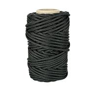 Polyester Cord 3mm * 25m. Craft rope, Versatile Paracord Made in Spain, for Outdoor, Garden and DIY. Black