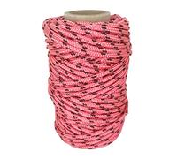 Polyester Cord 3mm * 25m. Craft rope, Versatile Paracord Made in Spain, for Outdoor, Garden and DIY. Pink with Black