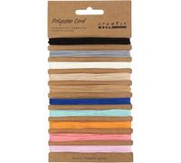 Polyester Cord, Thickness 0,6 mm, Assorted Colours, 10x4 m/ 1 Pack