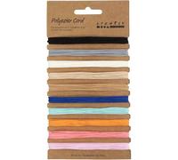 Polyester Cord, Thickness 0,6 mm, Assorted Colours, 10x4 m/ 1 Pack
