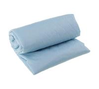 Polyester & Cotton Double Faced Quilted Fabric by Meter for Sewing Material - Light Blue