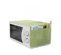 Polyester Cotton Microwave Cover Anti-Oil Kitchen Cloth(Green grid)