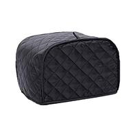 Polyester/Cotton Quilted 4 Slice Toaster Cover - Dust-Proof Bread Machine Cover, Washable Bakeware Protector, Home Kitchen Appliance Covers (12 x 11x 8.5inch,Black)
