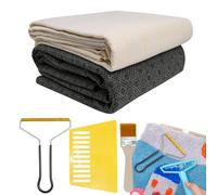 Polyester Cotton Tufted Area Rug with Marked Lines - Backing Fabric for Rug Tufting, Large Monk Fabric Kit with Non-Slip Backing | Carpet Making Supplies for Beginners and Teacher Enthusiasts