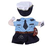 Polyester Cute Pet Halloween Clothes Penalty Police Costume Dress Up for Dogs Cats Halloween Party Costume (XL)