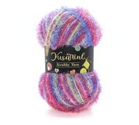 Polyester Dish Scrubby Yarn Sparkle Bright String Gritty Texture 3.53oz,218Yards Versatile & Durable Thread for Crocheting Knitting Dishcloths Craft DIY Project-Candy