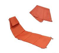 Polyester Fabric Patio Set for Hanging Lounge Chair and Umbrella with Protective Corner Padding and Extended Lashing Ropes (Orange)