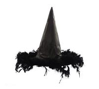 Polyester Female Witch Halloween Hat Makeup Clothing Props Children Kids Hunting Watch (Black, One Size)