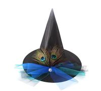 Polyester Female Witch Halloween Hat Makeup Clothing Props Children Kids Hunting Watch (Blue, One Size)