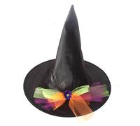 Polyester Female Witch Halloween Hat Makeup Clothing Props Children Kids Hunting Watch (Gold, One Size)