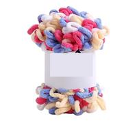 Polyester Finger Loop Yarn, 100g/Ball Hand-Knitted Coarse Thread Puffy Soft Chunky Yarn Crochet Knitted Blanket Scarf Yarn Finger Knitting Yarn(Color 13)