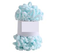 Polyester Finger Loop Yarn, 100g/Ball Hand-Knitted Coarse Thread Puffy Soft Chunky Yarn Crochet Knitted Blanket Scarf Yarn Finger Knitting Yarn(Color 25)