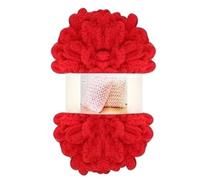 Polyester Finger Loop Yarn, Finger Loop Knitting Yarn Polyester No Needles DIY Scarves Blankets Pillows Multicolor(6605 Dahong)