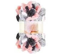 Polyester Finger Loop Yarn, Finger Loop Knitting Yarn Polyester No Needles DIY Scarves Blankets Pillows Multicolor(D145 Kitty)