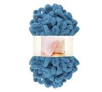 Polyester Finger Loop Yarn, Finger Loop Knitting Yarn Polyester No Needles DIY Scarves Blankets Pillows Multicolor(6612 Milk Blue)