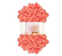 Polyester Finger Loop Yarn, Finger Loop Knitting Yarn Polyester No Needles DIY Scarves Blankets Pillows Multicolor(6621 Coral)