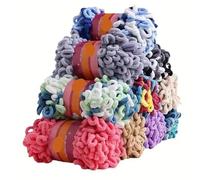 Polyester Finger Loop Yarn - Handcrafted Thick Wool for DIY Knitting Crochet, Perfect for Crafting Blankets and Knitted Art for Crochet & Knitting(Color-16)