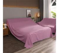 Polyester Furniture Dust Cover for Bed Flat Sheets Twin Size,Mattress Protector Cover Flat Bed Sheets,Sofas and Furniture|Multipurpose Drop Cloth|Washable and Reusable (Purple,2.4x6m)