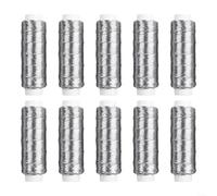 Polyester Gold Silver Thread 200 Yards for Sewing Machine and Hand Stitching Embroidery Cord Quilting Patchwork DIY Craft Supplies(10 Silver)