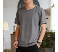 Polyester Ice Silk Men's Short Sleeve Sports Shirt with Moderate Elasticity for Daily Wear Vacation Club Use Half Sleeve (XXXXXL Light Gray)