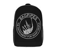 Polyester Knapsack Scotland Bagpipe Player Rucksack Suitable School Bags for Travel, Work, Camping, 42X32X14Cm