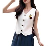 Polyester Loose for Fit Vest for top for Beach Holiday Polyester | Unique 3D asymmetrical design, sleeveless , perfect for summer fashion trends and stylish looks