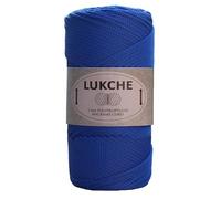 Polyester Macrame Cord 2mm x 125 Yards, 100% Polypropylene Premium Macrame Rope, Colorful Yarn Crochet Macrame Bag Craft for Wall Hangers, Bags, Bottom Plates, Carpets (Royal Blue, 1 Skein)