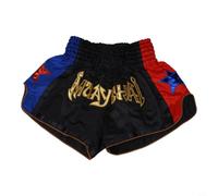 Polyester MMA Shorts Quick Dry Elastic Waist for Training(Black S)