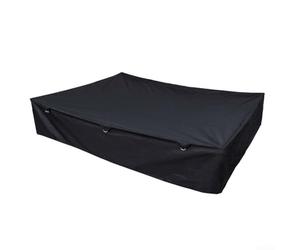 Polyester Oxford Folding Camping Trailer Cover with Tear-Resistant Double Stitched Seams Breathable Ventilation Elastic Hems and Tie-Down Straps for Outdoor RV and Camper Protection
