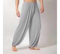 Polyester Pants for Summer Kung Fu and Tai Chi, Ideal Trousers for Martial Arts in Shaolin and Wing Chun (3XL Light grey)
