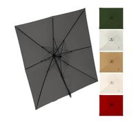 Polyester Patio Umbrella Replacement Canopy | Multicolor, Multiple Sizes, Patio Garden: Outdoor Cover(Gris,4x300CM (13x9.8ft))