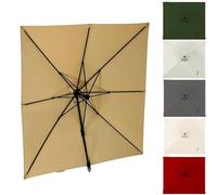 Polyester Patio Umbrella Replacement Canopy | Multicolor, Multiple Sizes, Patio Garden: Outdoor Cover(Khaki,4x300CM (13x9.8ft))