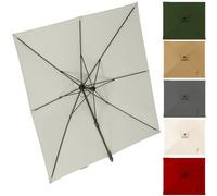 Polyester Patio Umbrella Replacement Canopy | Multicolor, Multiple Sizes, Patio Garden: Outdoor Cover(Light Grey,4x300CM (13x9.8ft))